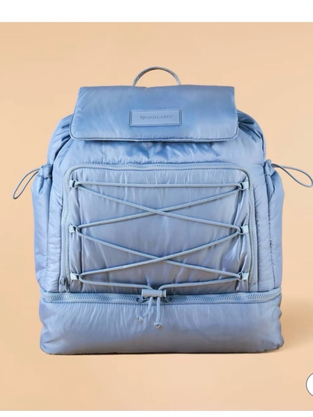 Blogilates Light Blue Backpack Magnetic Closure
